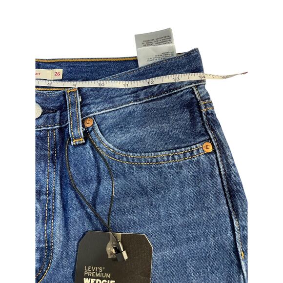 Levi’s Women’s Premium Wedgie Straight Jeans Blue High Rise Size 26 NWT - Picture 7 of 15